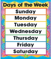 Картинки по запросу days of week